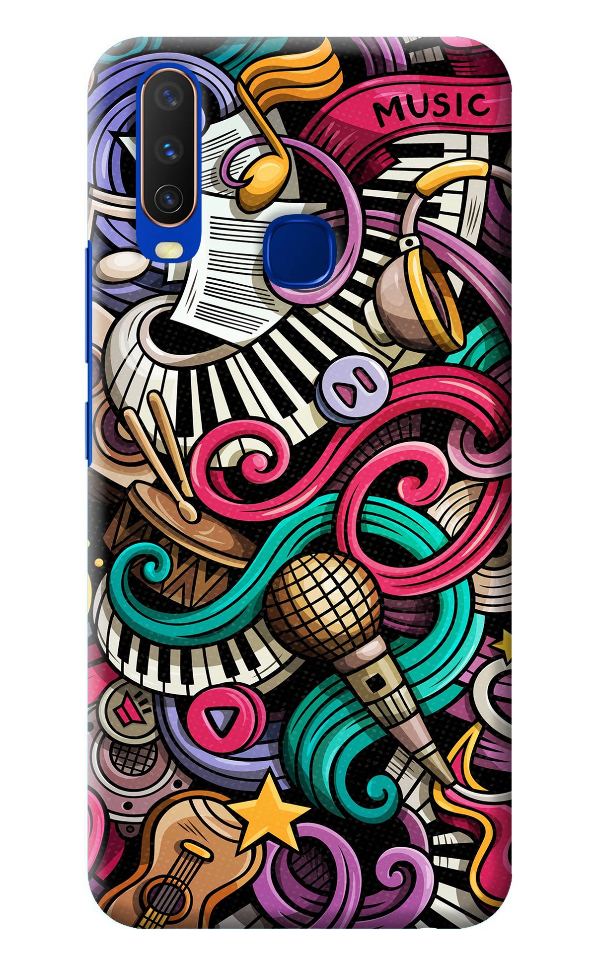 Music Abstract Vivo Y15/Y17 Back Cover