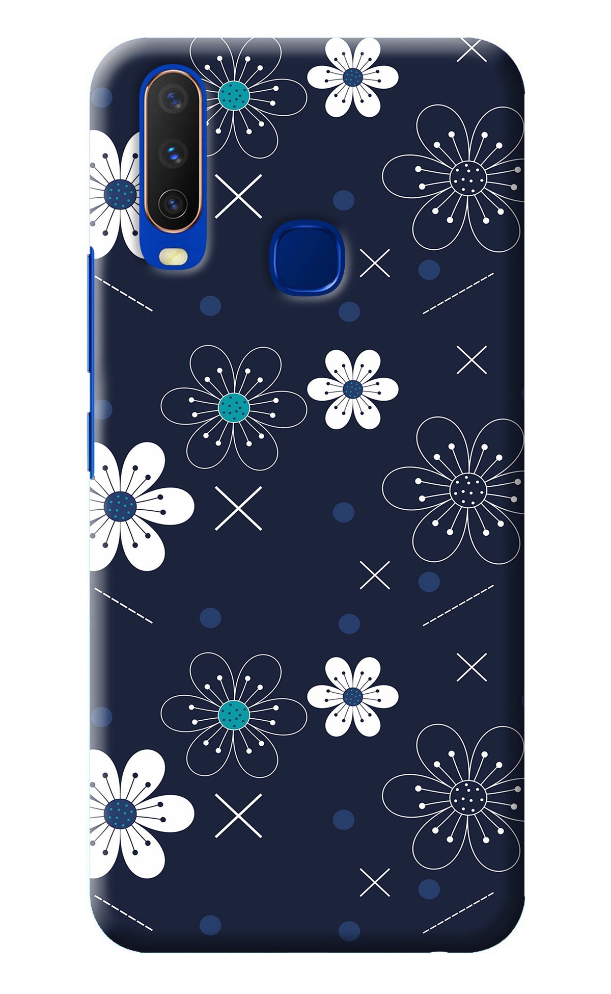 Flowers Vivo Y15/Y17 Back Cover