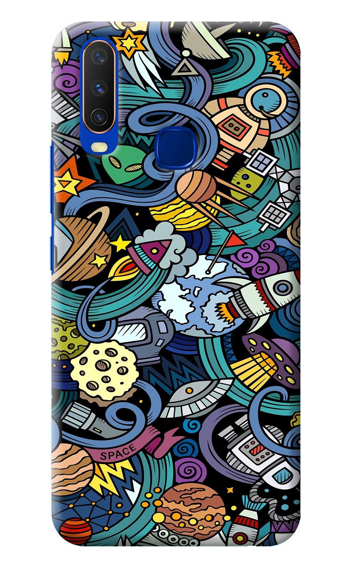 Space Abstract Vivo Y15/Y17 Back Cover