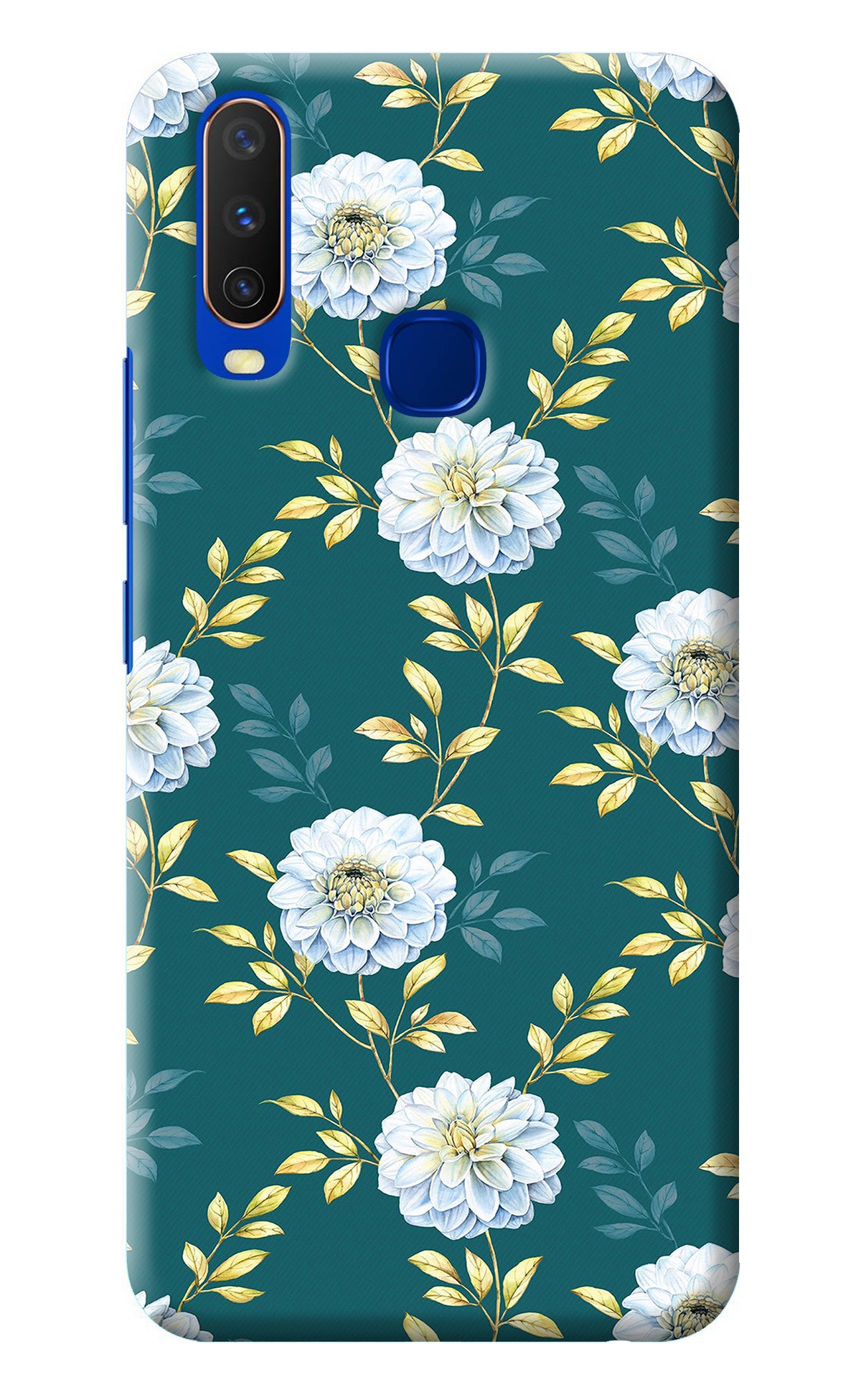 Flowers Vivo Y15/Y17 Back Cover