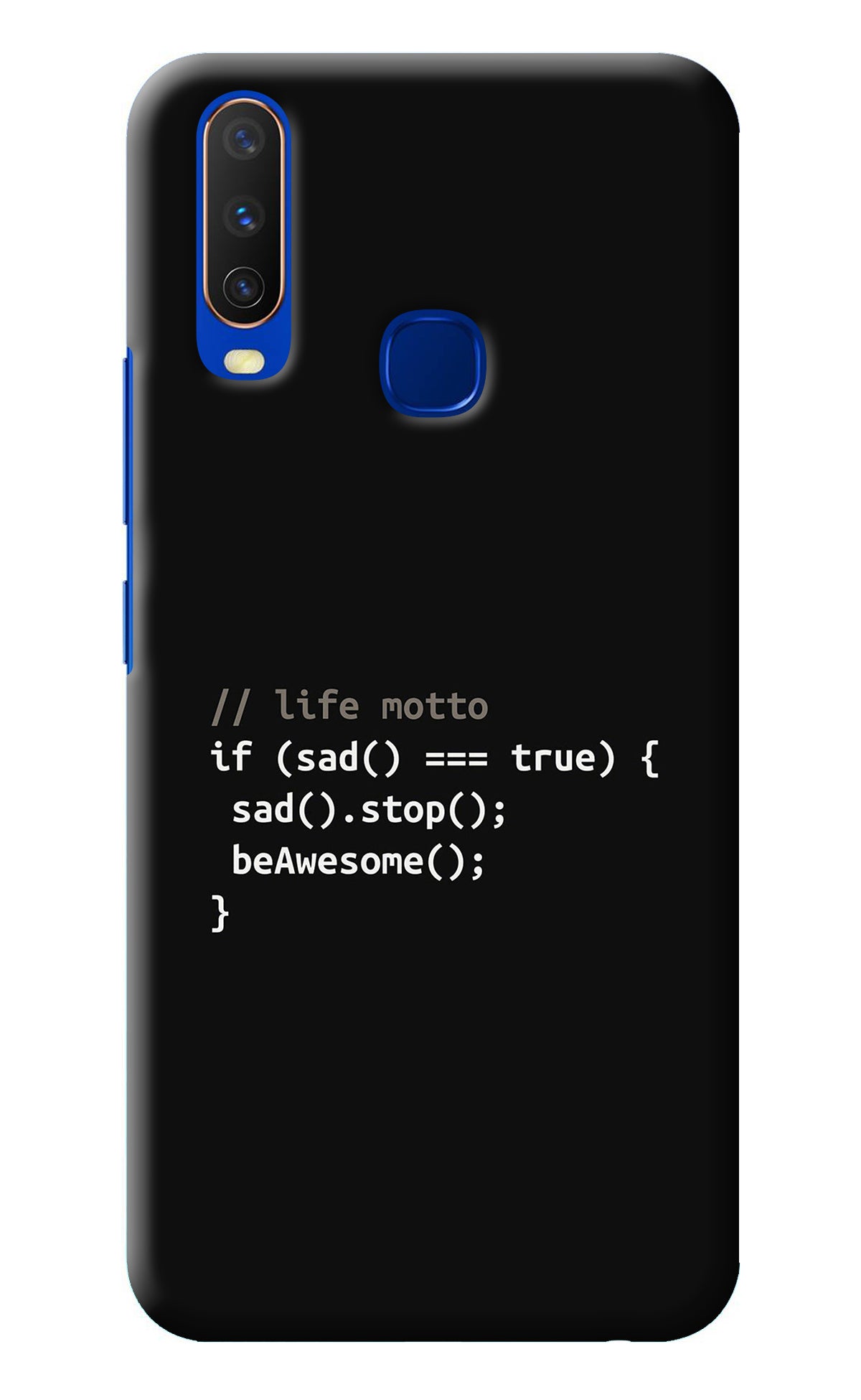 Life Motto Code Vivo Y15/Y17 Back Cover