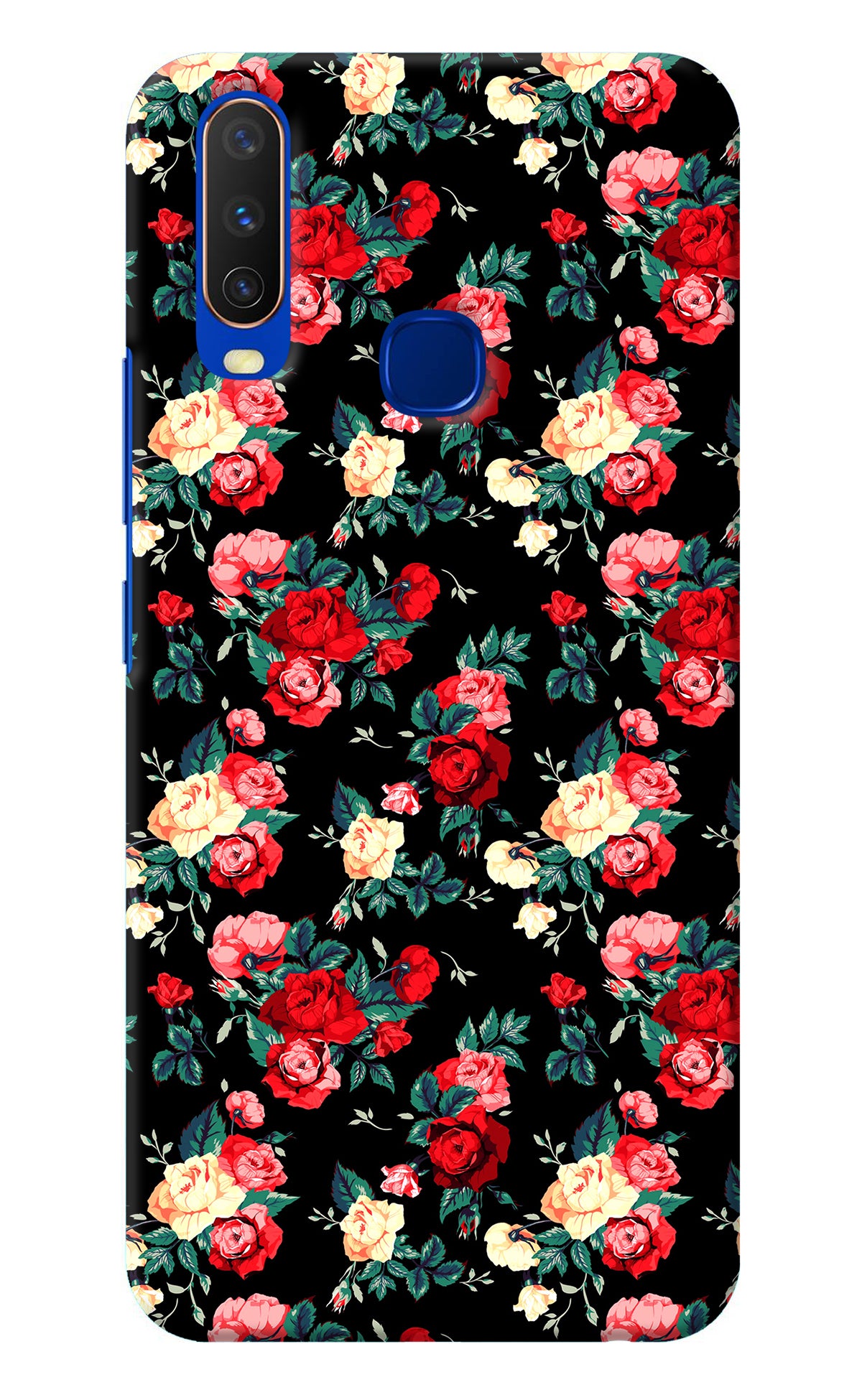 Rose Pattern Vivo Y15/Y17 Back Cover