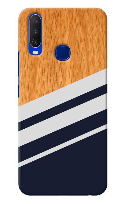 Blue and white wooden Vivo Y15/Y17 Back Cover