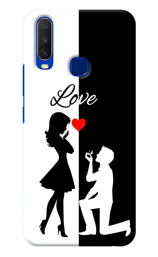 Love Propose Black And White Vivo Y15/Y17 Back Cover