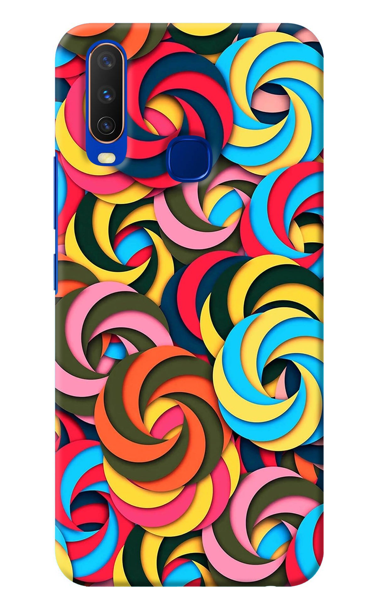 Spiral Pattern Vivo Y15/Y17 Back Cover