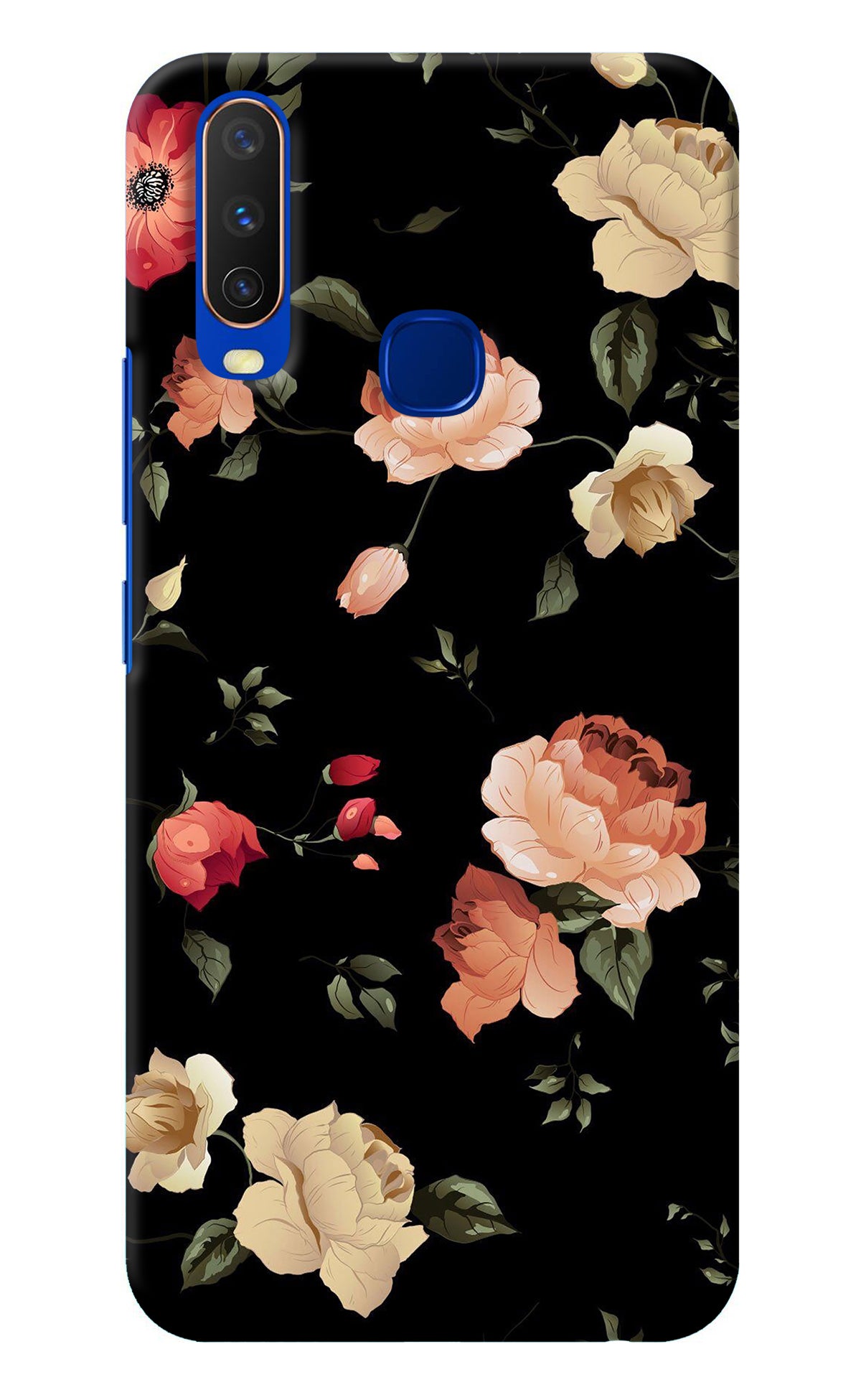 Flowers Vivo Y15/Y17 Back Cover