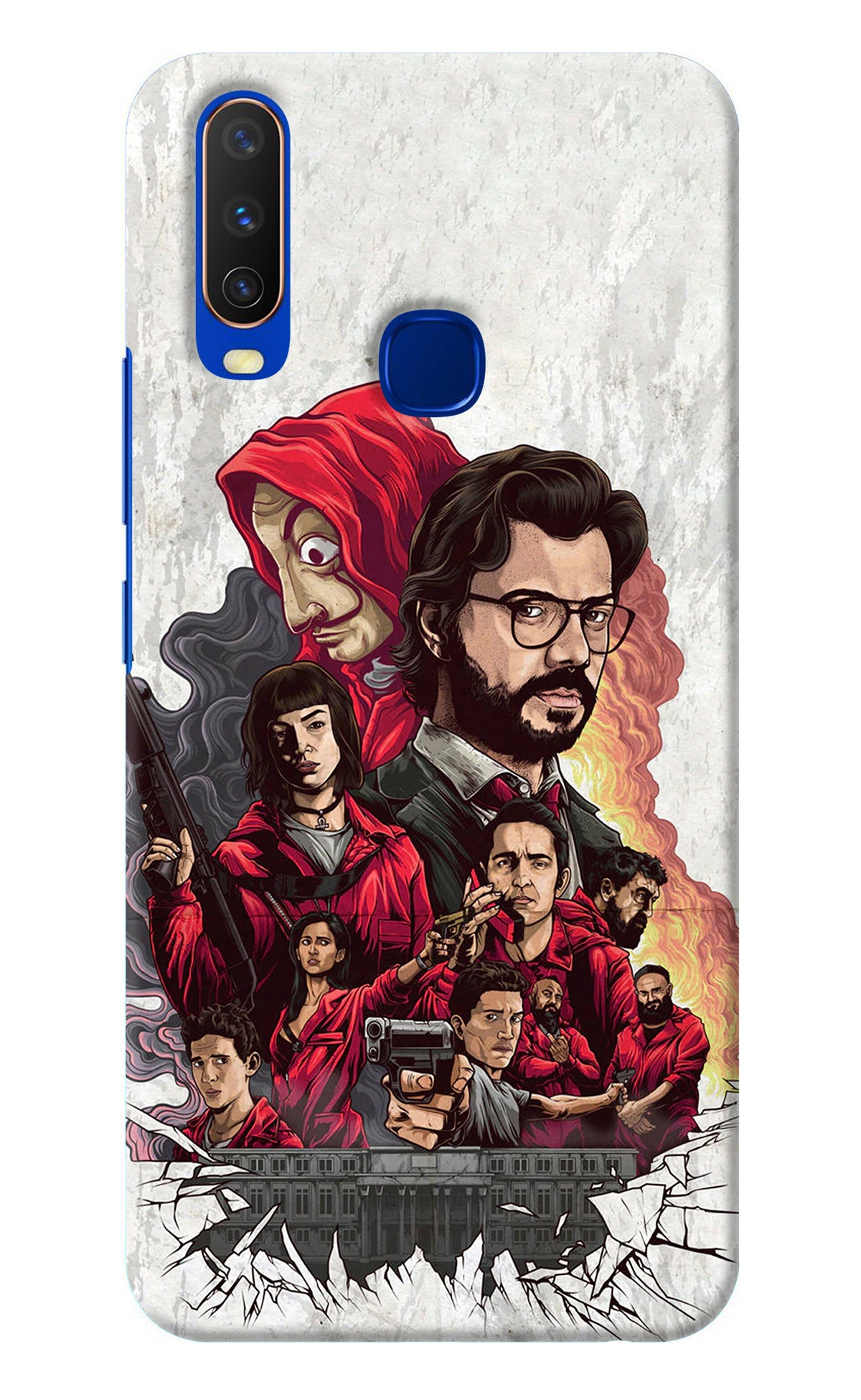 Money Heist Artwork Vivo Y15/Y17 Back Cover