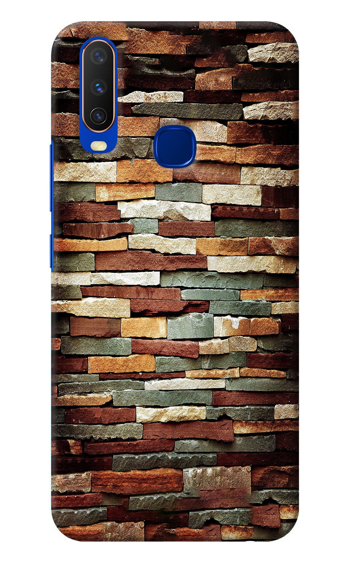 Bricks Pattern Vivo Y15/Y17 Back Cover