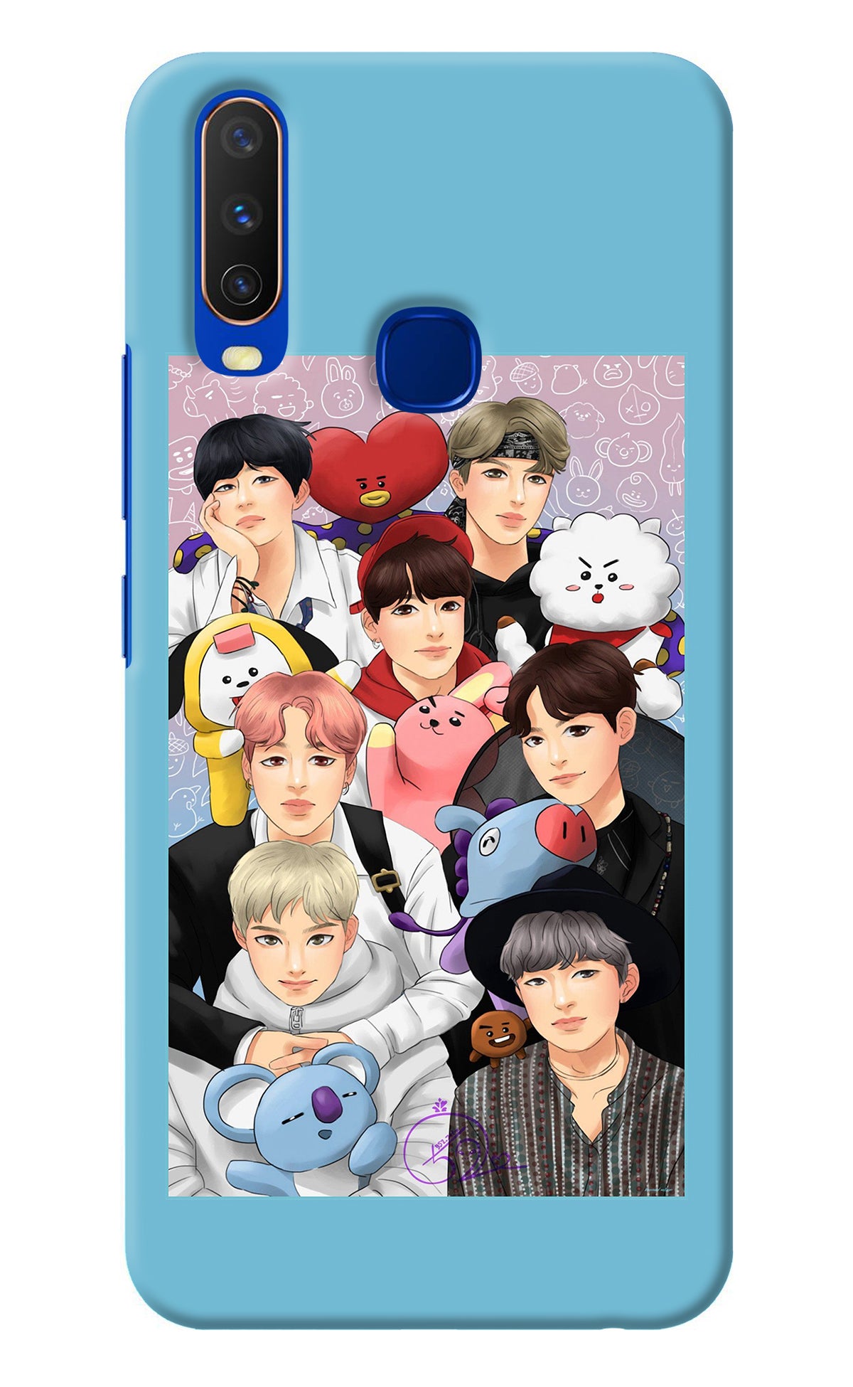 BTS with animals Vivo Y15/Y17 Back Cover