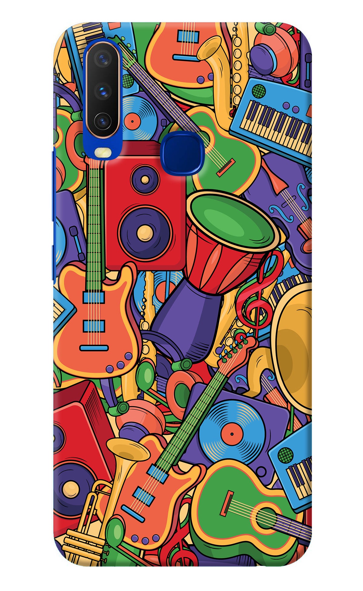 Music Instrument Doodle Vivo Y15/Y17 Back Cover