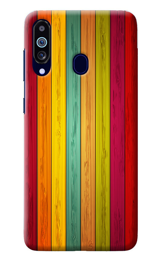 Multicolor Wooden Samsung M40/A60 Back Cover