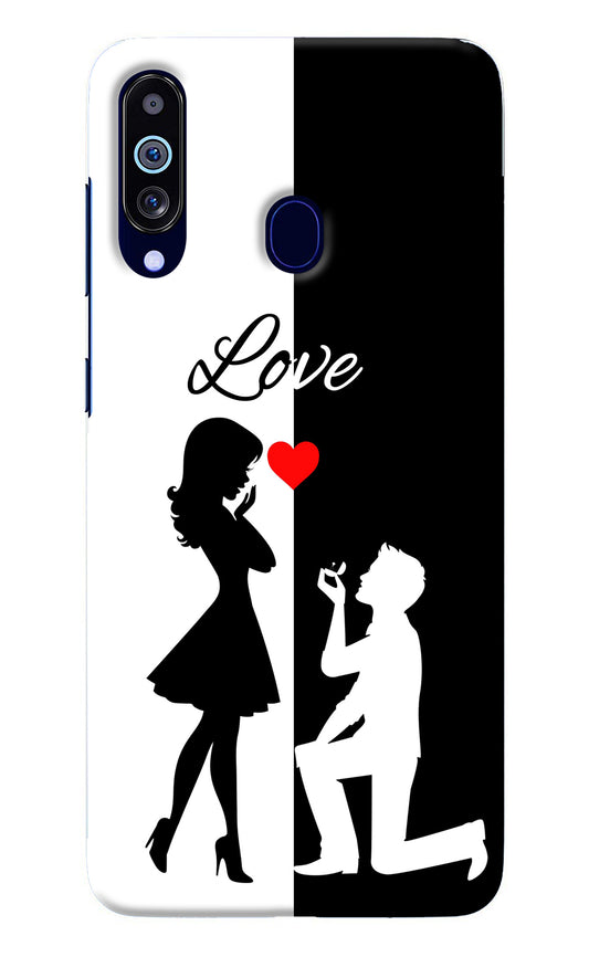 Love Propose Black And White Samsung M40/A60 Back Cover