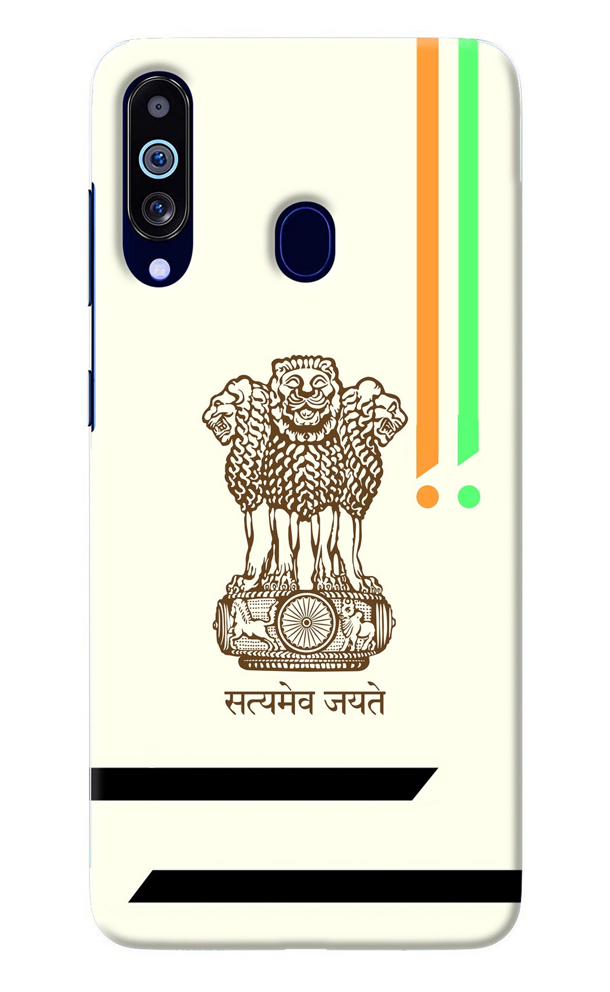 Satyamev Jayate Brown Logo Samsung M40/A60 Back Cover