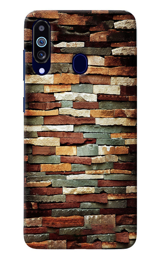 Bricks Pattern Samsung M40/A60 Back Cover