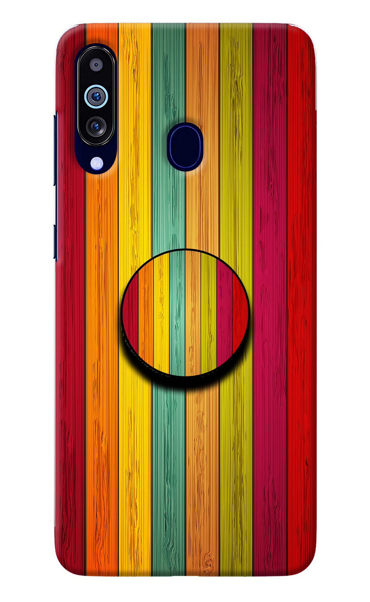 Multicolor Wooden Samsung M40/A60 Pop Case