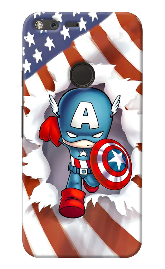 Captain America Google Pixel Back Cover