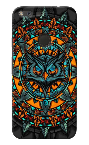 Angry Owl Art Google Pixel Back Cover