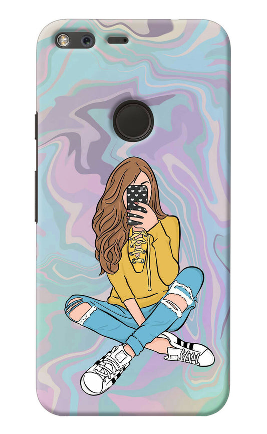 Selfie Girl Google Pixel Back Cover