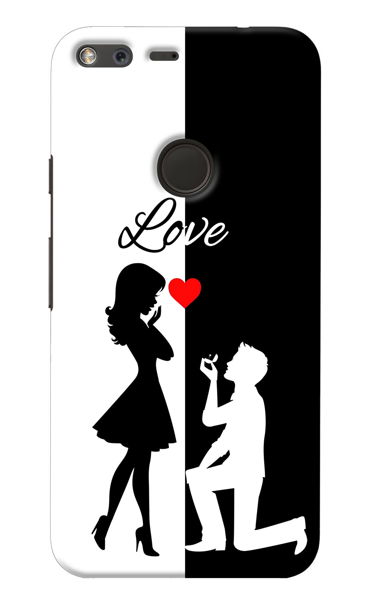 Love Propose Black And White Google Pixel Back Cover