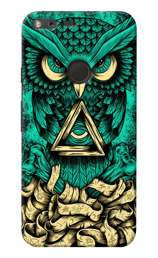 Green Owl Google Pixel Back Cover