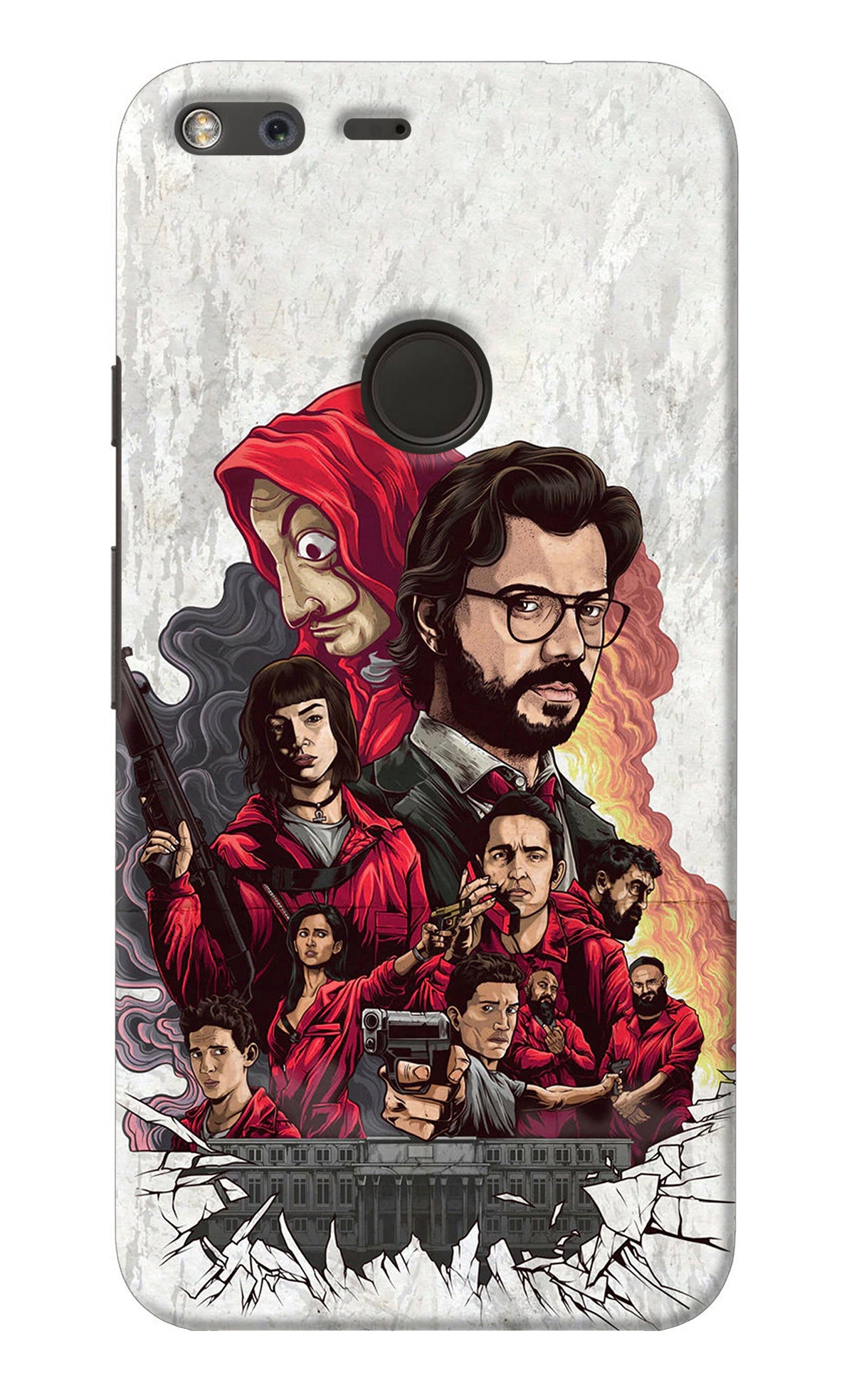 Money Heist Artwork Google Pixel Back Cover