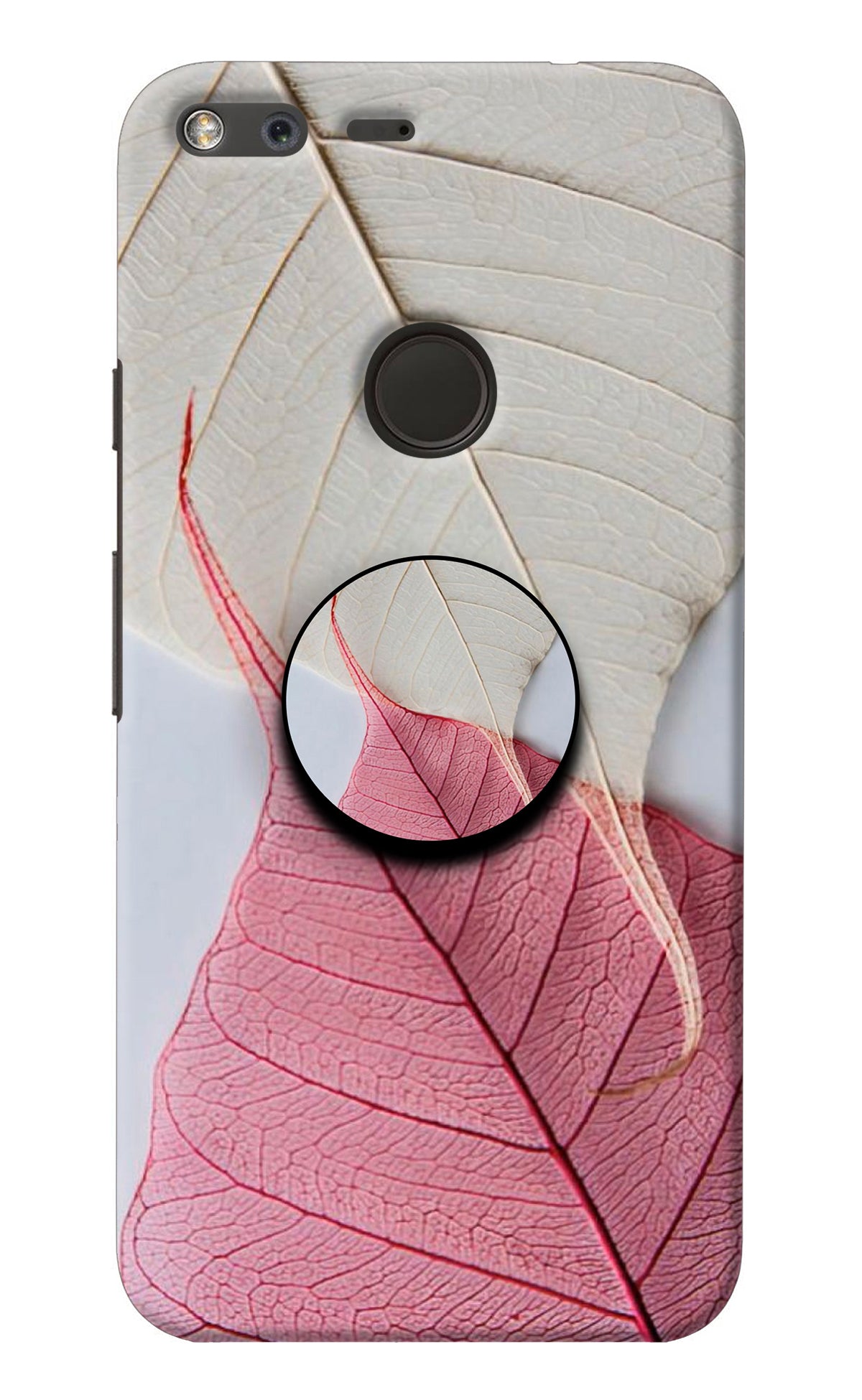 White Pink Leaf Google Pixel Pop Case