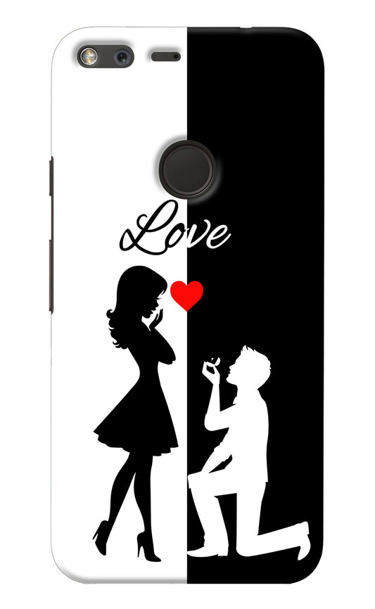 Love Propose Black And White Google Pixel XL Back Cover
