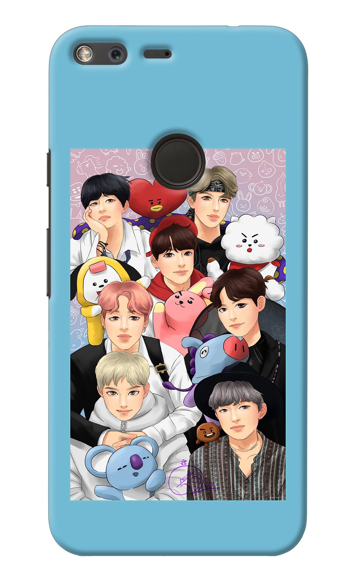 BTS with animals Google Pixel XL Back Cover