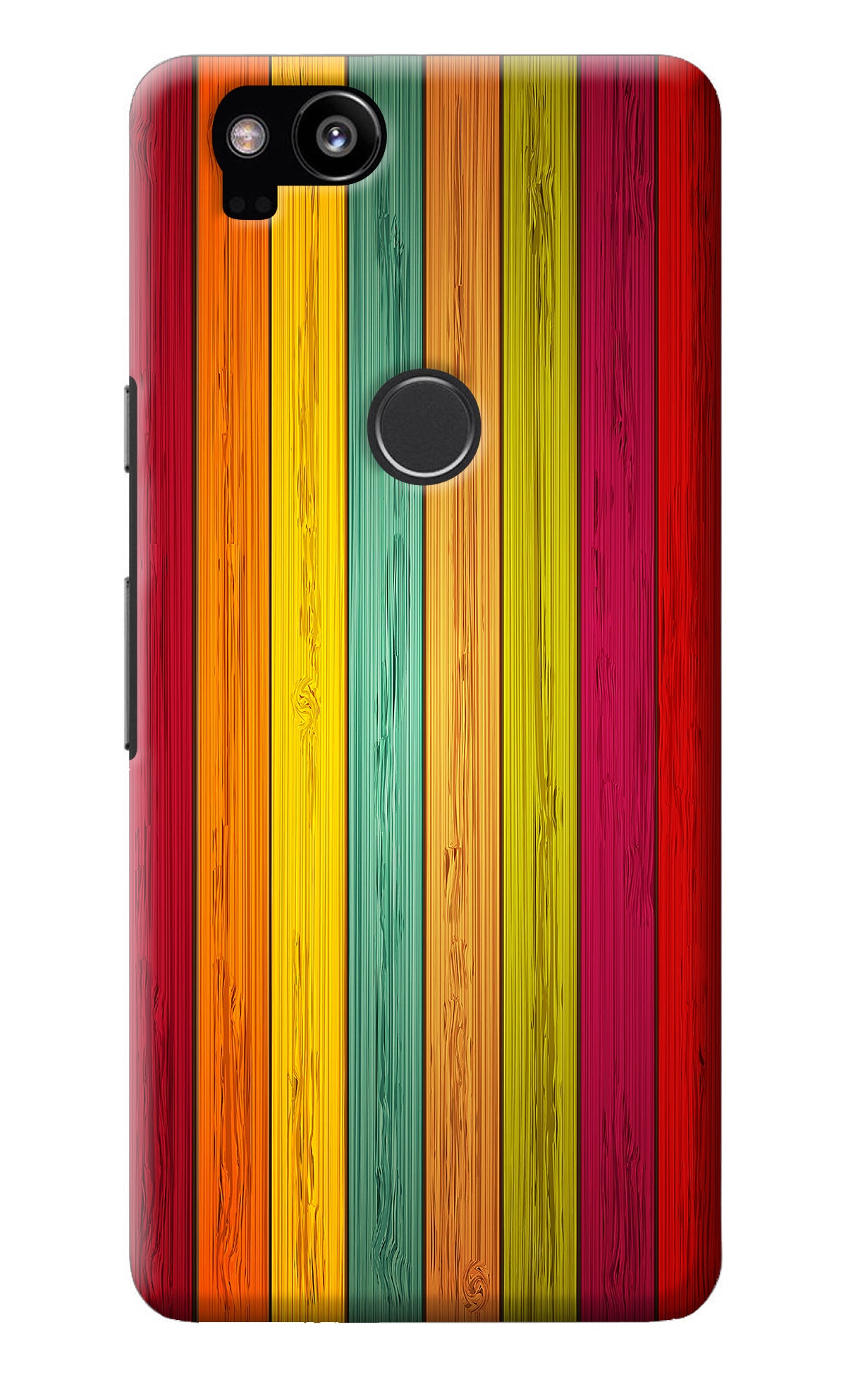 Multicolor Wooden Google Pixel 2 Back Cover