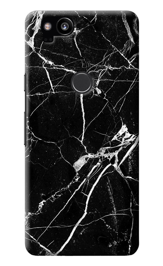 Black Marble Pattern Google Pixel 2 Back Cover