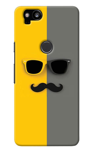 Sunglasses with Mustache Google Pixel 2 Back Cover