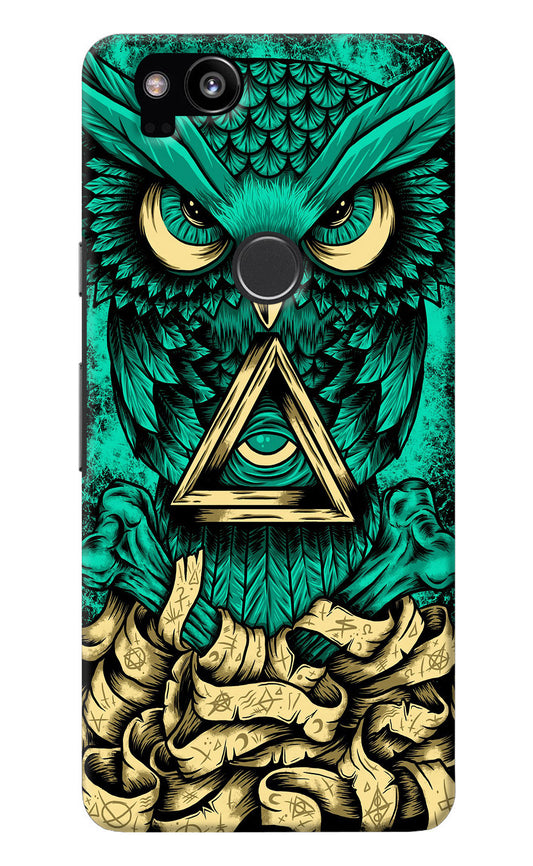 Green Owl Google Pixel 2 Back Cover