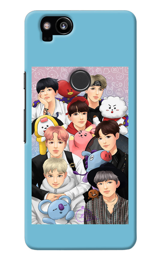 BTS with animals Google Pixel 2 Back Cover