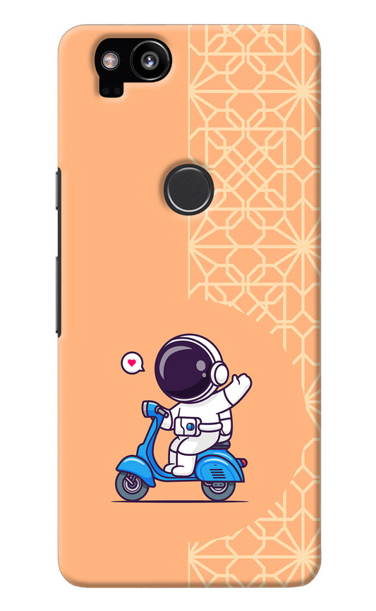 Cute Astronaut Riding Google Pixel 2 Back Cover