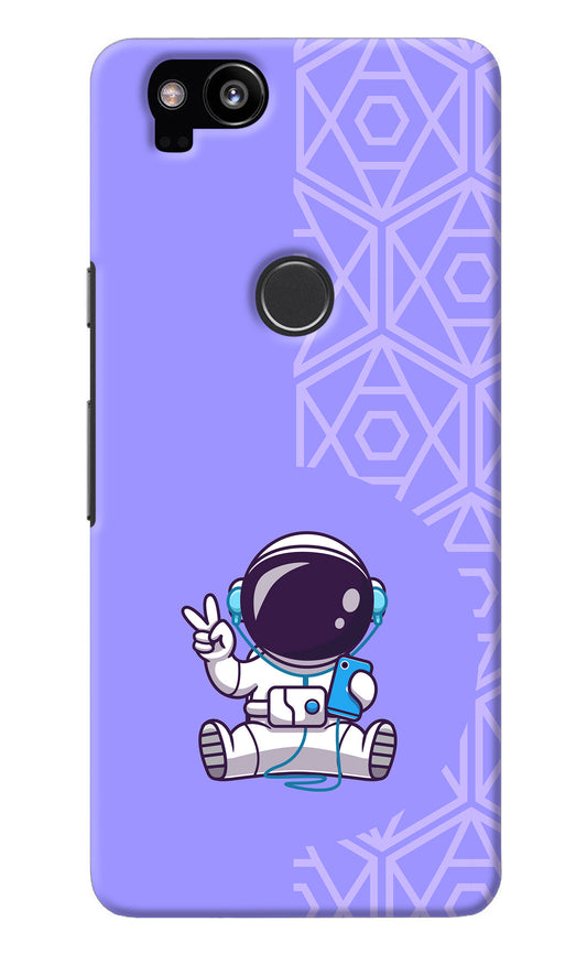 Cute Astronaut Chilling Google Pixel 2 Back Cover