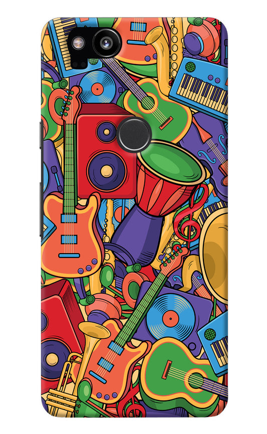 Music Instrument Doodle Google Pixel 2 Back Cover