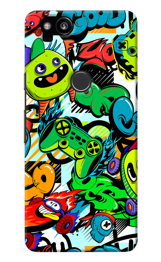 Game Doodle Google Pixel 2 Back Cover