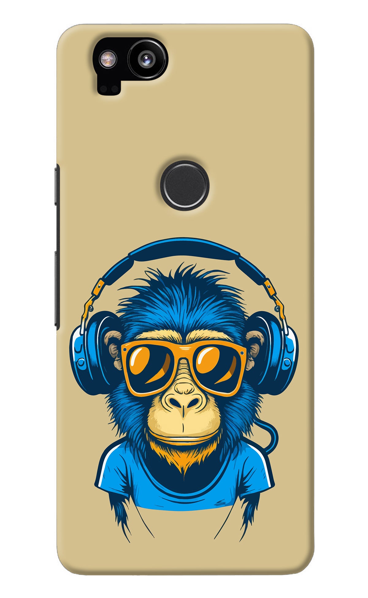 Monkey Headphone Google Pixel 2 Back Cover