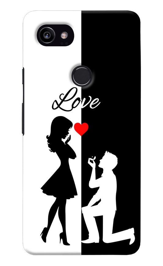 Love Propose Black And White Google Pixel 2 XL Back Cover