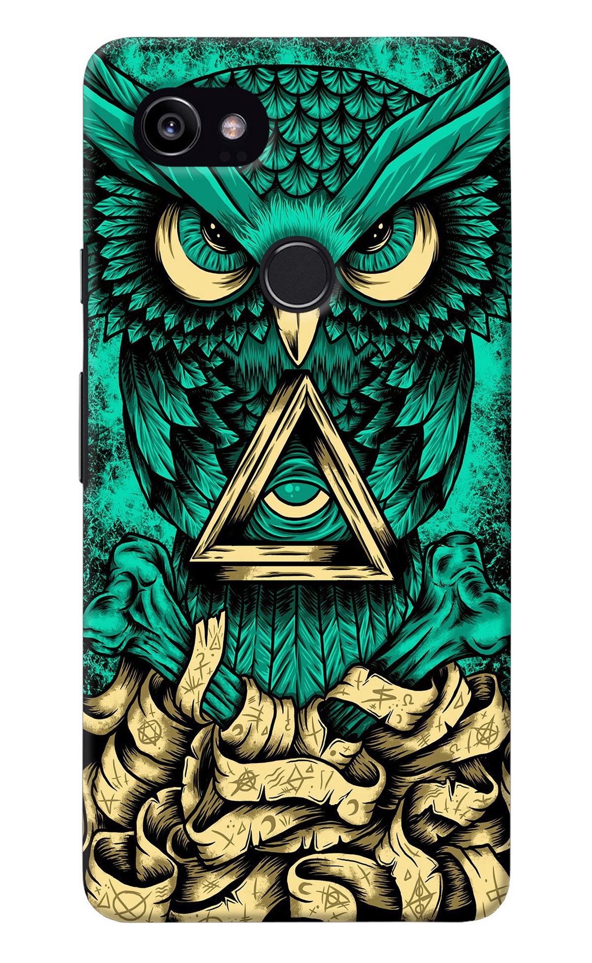 Green Owl Google Pixel 2 XL Back Cover