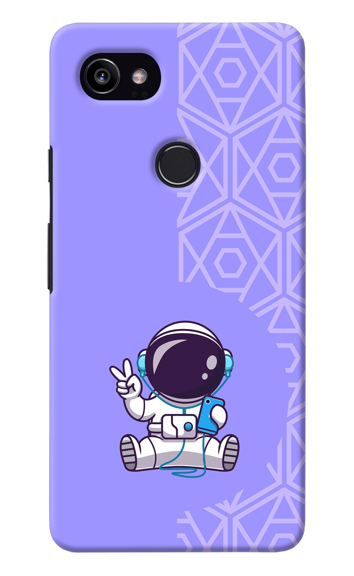 Cute Astronaut Chilling Google Pixel 2 XL Back Cover