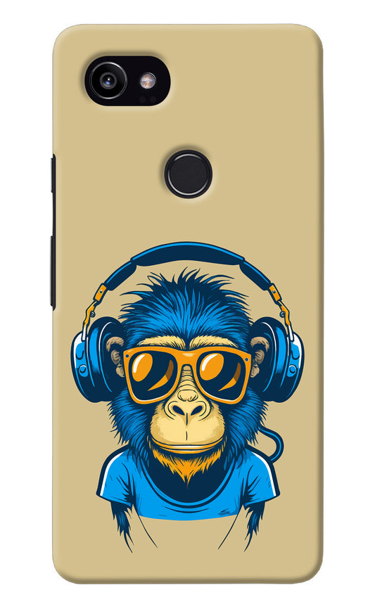 Monkey Headphone Google Pixel 2 XL Back Cover