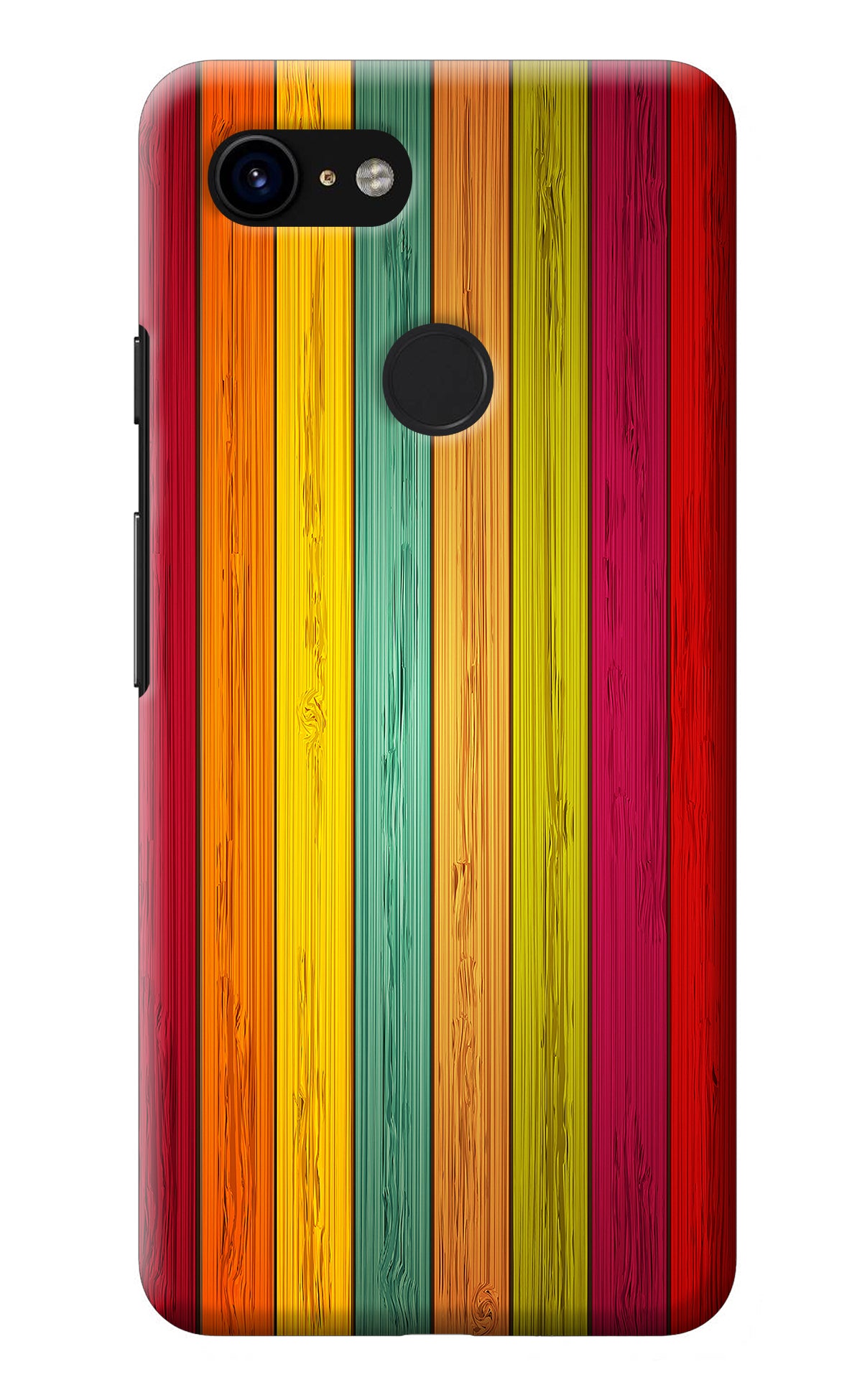 Multicolor Wooden Google Pixel 3 Back Cover
