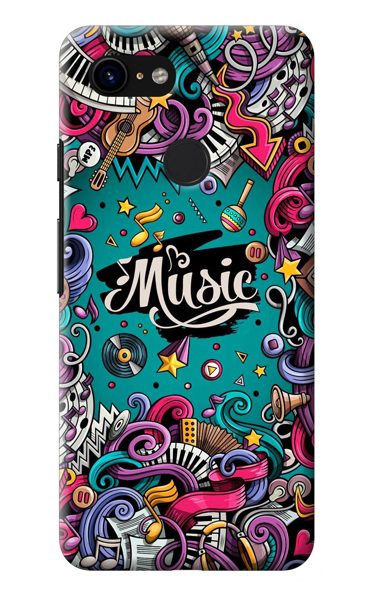 Music Graffiti Google Pixel 3 Back Cover