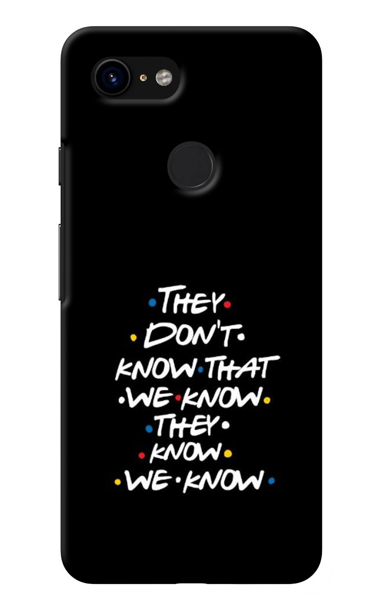 FRIENDS Dialogue Google Pixel 3 Back Cover