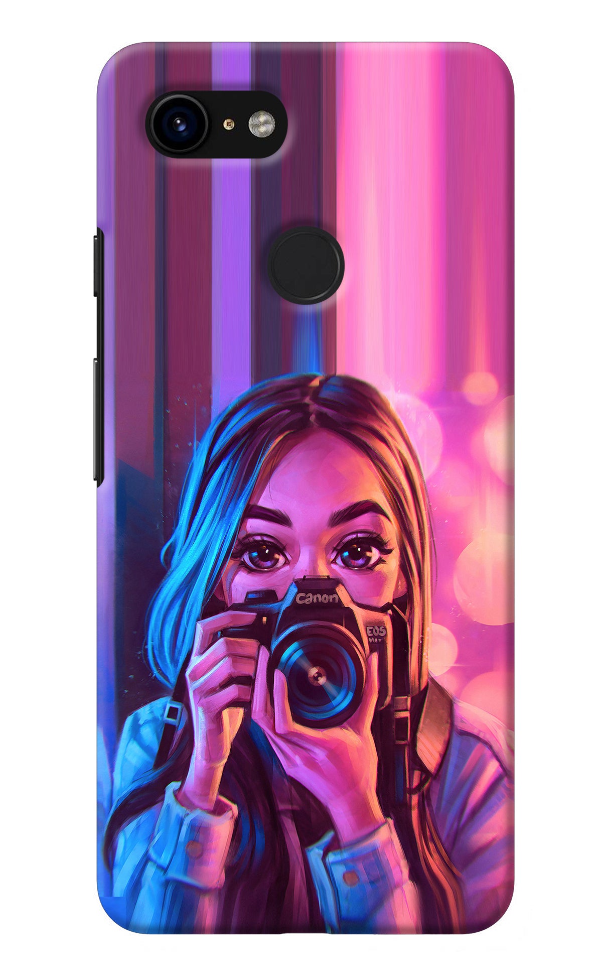 Girl Photographer Google Pixel 3 Back Cover