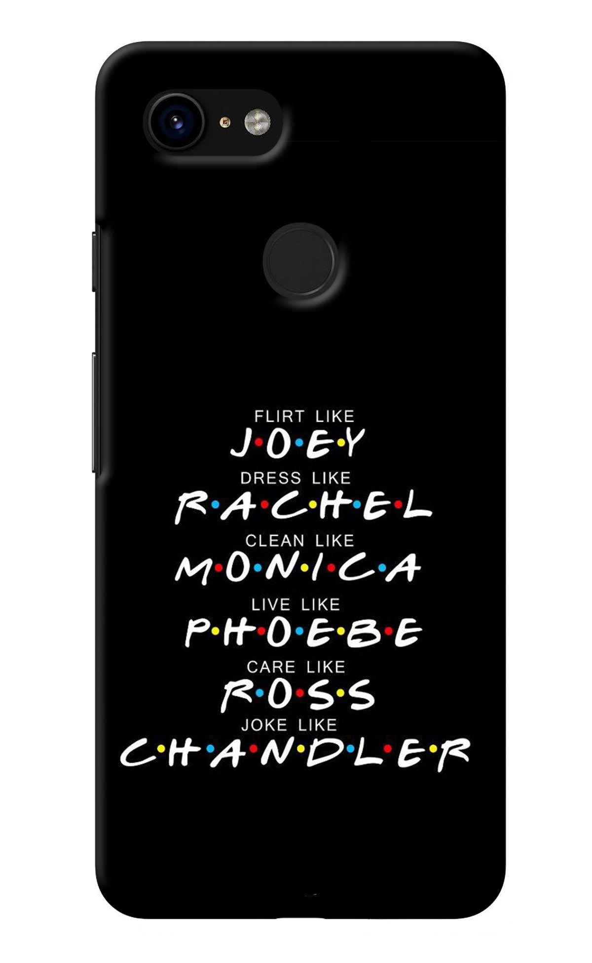 FRIENDS Character Google Pixel 3 Back Cover