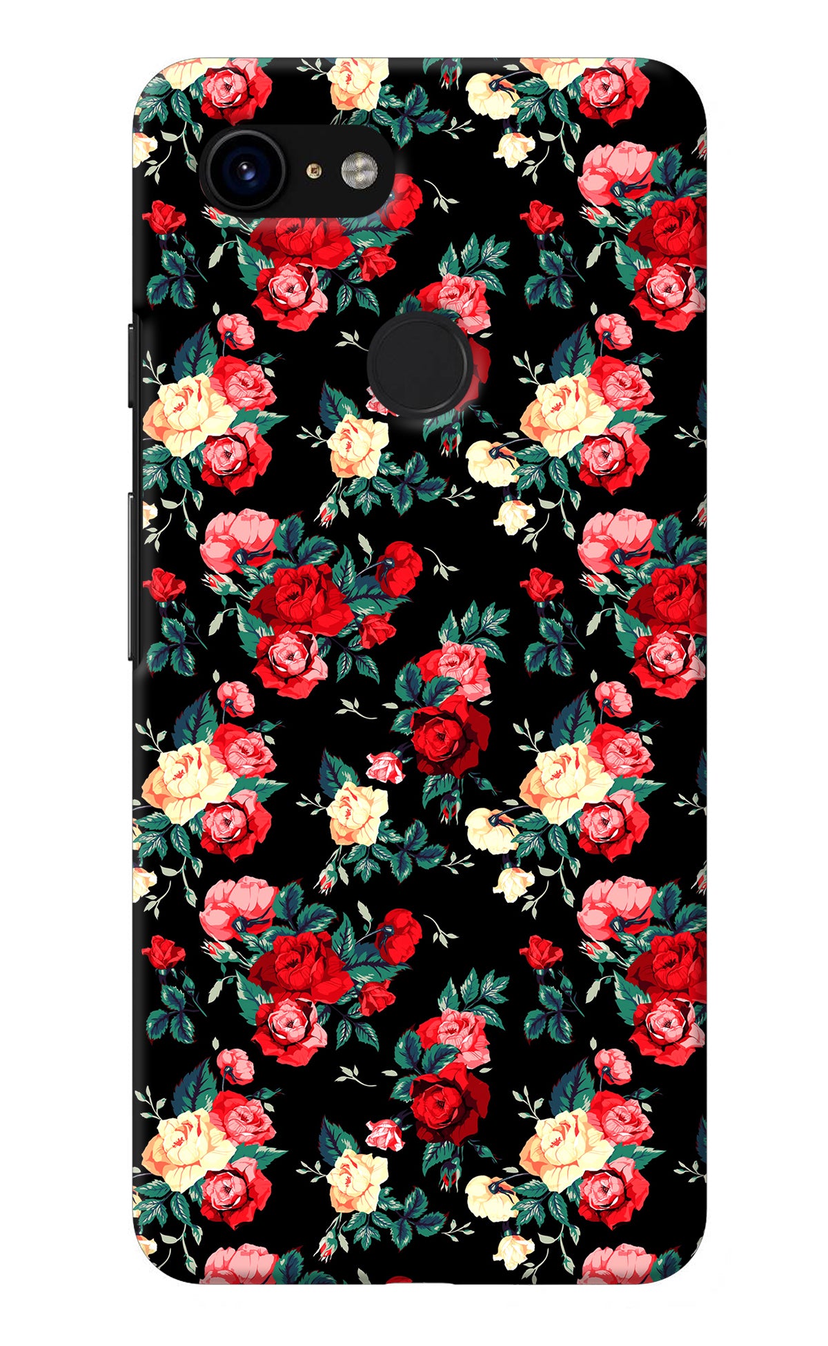 Rose Pattern Google Pixel 3 Back Cover