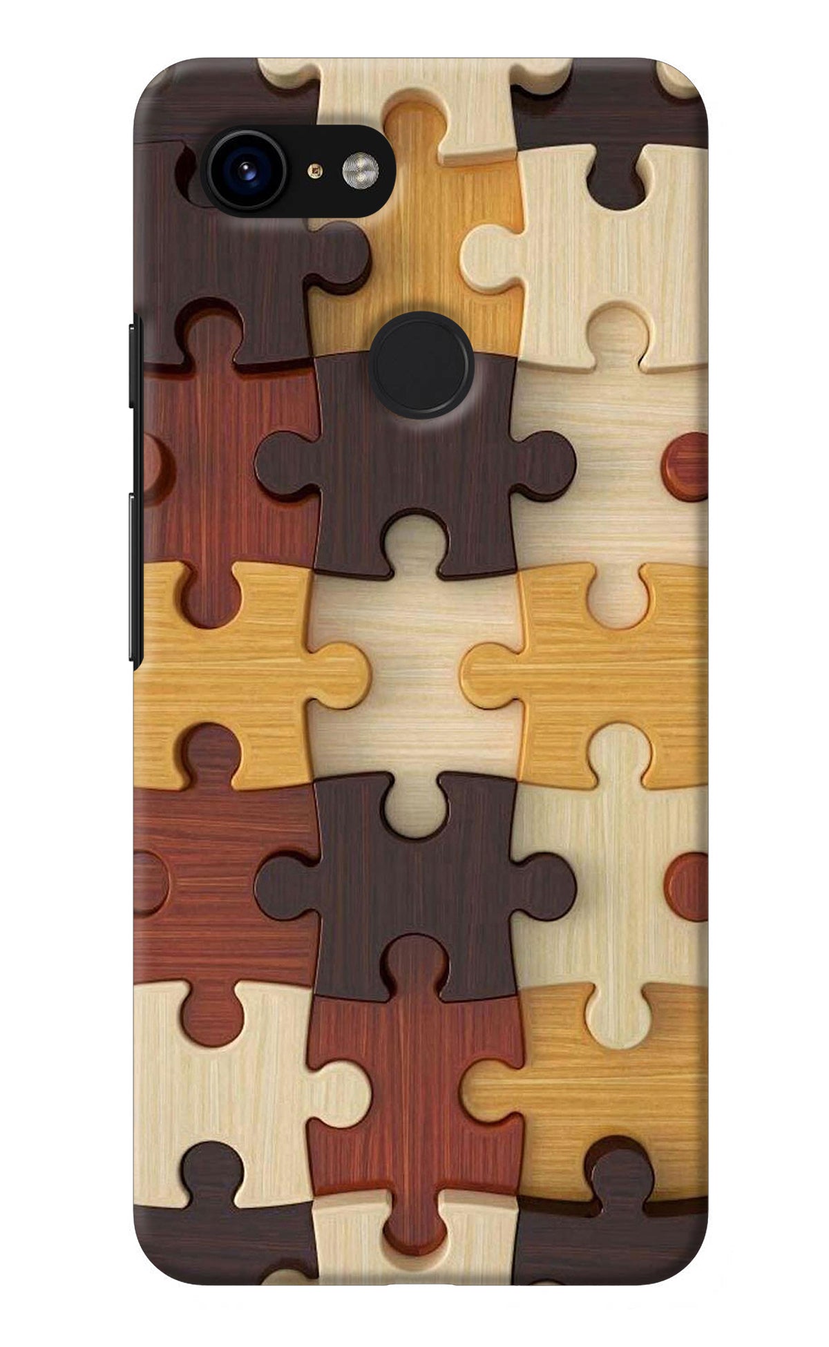 Wooden Puzzle Google Pixel 3 Back Cover