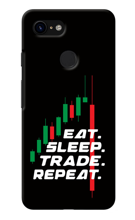 Eat Sleep Trade Repeat Google Pixel 3 Back Cover
